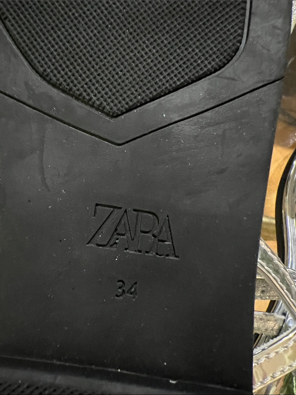 Zara Silver Bow Strap Sandals - Picture 5 of 7